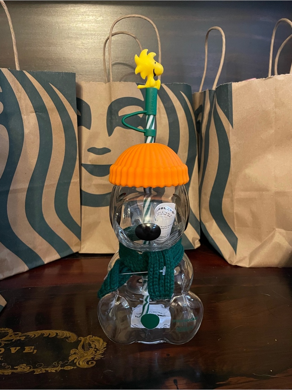 Starbucks Snoopy Glass Cold Cup